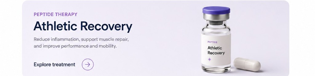 Athletic Recovery peptide therapy — reduce inflammation, support muscle repair, and improve performance