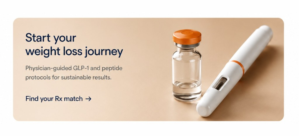 Start your weight loss journey — physician-guided GLP-1 and peptide protocols